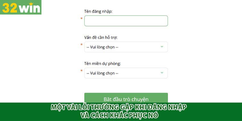 Một vài lỗi thường gặp khi đăng nhập và cách khắc phục nó