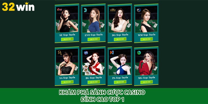 Khám phá sảnh cược casino đỉnh cao top 1